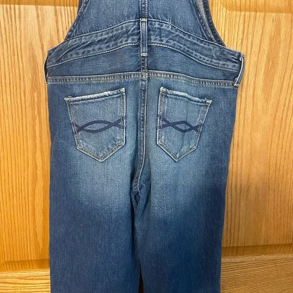 Abercrombie Kids Girls Denim Blue Jean Overalls Size XL - Picture 4 of 5